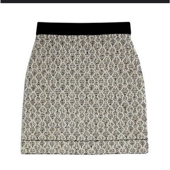 Sandro ivory black Jazz metallic jacquard knit mini skirt size 3/L - Picture 3 of 11